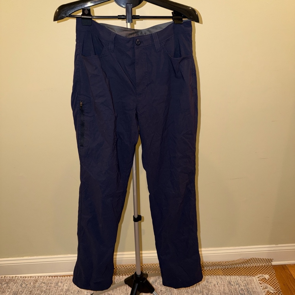 Eddie Bauer Men's Dark Blue Snow Pants Fleece Line  Size 32x32 #snowboard #ski